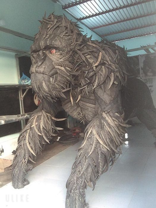 Gặp người chế tạo King Kong từ lốp xe đang gây sốt trên mạng xã hội: 'Có lúc tự ngồi cắt lốp thấy rảnh thiệt' - Hình 9.