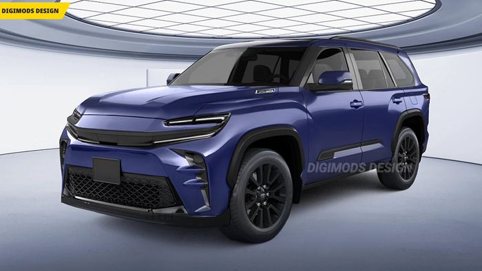 Hình ảnh minh họa thiết kế Toyota Fortuner mới dựa trên khung gầm của Prius vừa ra mắt - Ảnh: Digimods Design