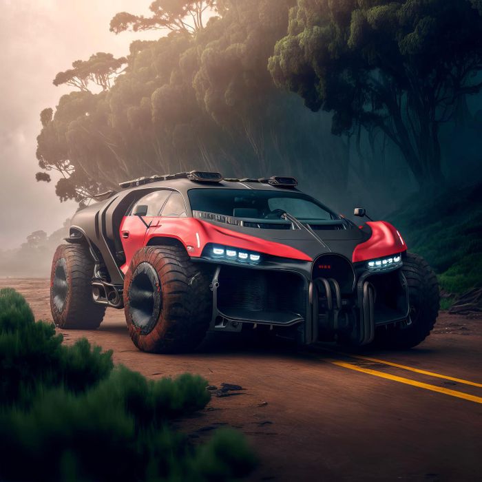 Đây là hình ảnh của xe tải và xe cơ bắp Bugatti do AI tạo ra - Ảnh 10.