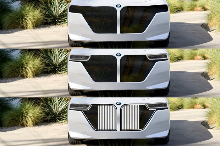 Nhận thấy rằng thiết kế chưa đủ 'độc đáo', BMW tiến xa hơn với việc phát minh thấu kính đèn pha đổi màu ẩn trong lưới tản nhiệt  - Ảnh 2.