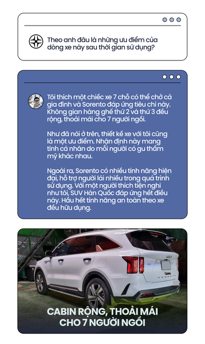 Chủ xe Kia Sorento: ‘Thiết kế đẹp mắt, có cửa sổ trời toàn cảnh và không đắt’ - Ảnh 3.