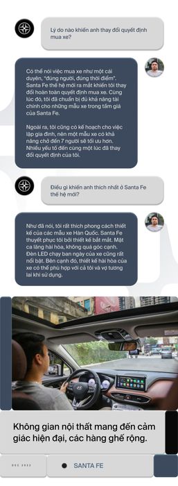 Chủ nhân xe Hyundai Santa Fe: Thử lái nhiều lần, thích quá nên quyết định mua - Hình 2.