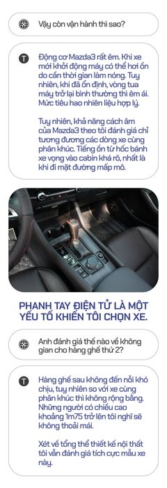 Chủ nhân của chiếc Mazda3: ‘Quyết định mua vì không gian nội thất đẹp dù đã đặt cọc một chiếc khác’ - Ảnh 3.