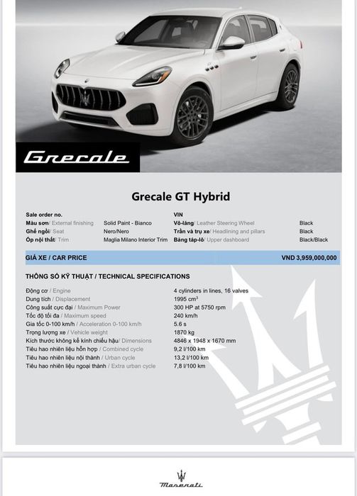 Maserati Grecale 2023 công bố giá bán tại Việt Nam, dự kiến giao xe đầu năm tới, sẵn sàng cạnh tranh với Porsche Macan - Hình ảnh 1.