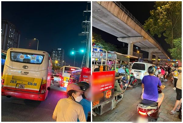 Video: Người dân rời Hà Nội để thư giãn trong kỳ nghỉ lễ, giao thông tắc nghẽn trên các tuyến đường - Ảnh 1.
