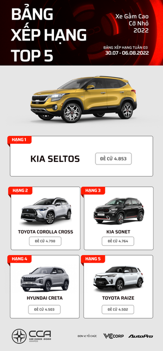 Sau 3 tuần, đây là những chiếc xe đầu bảng trong các hạng mục bình chọn Car Choice Awards 2022: Toyota Camry và Kia Carnival đứng ở vị trí hàng đầu - Ảnh 16.