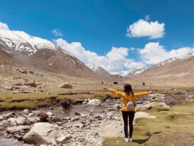 Linh Ngọc khám phá Ladakh - 'Tiểu Tây Tạng' đầy ấn tượng: Khí hậu khắc nghiệt, da dẻ và tóc gãy vì khô, cảm giác choáng ngợp khi đi qua đèo cao nhất thế giới... - Ảnh 1.