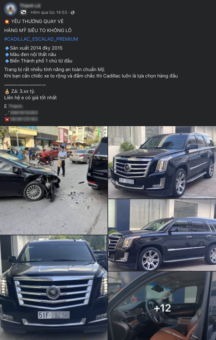 Rao bán Cadillac Escalade giá 3 tỷ, chủ xe dùng hình ảnh vụ tai nạn để chứng minh độ an toàn - Ảnh 1.