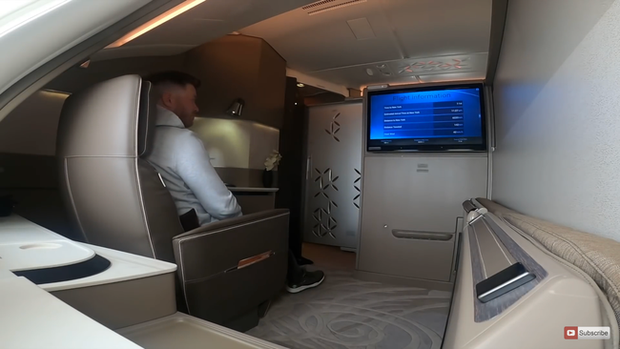 Trong 'khách sạn trên không' hạng nhất của Singapore Airlines, bạn sẽ cảm thấy muốn ở lại trên máy bay mãi mà không muốn rời bỏ.