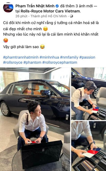 Minh Nhựa đến thăm đại lý Rolls-Royce chính hãng, hé lộ ý định tùy chỉnh một chiếc siêu xe sang cho riêng mình - Ảnh 1.