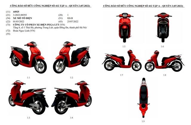 Dòng xe máy điện mới đăng ký kiểu dáng công nghiệp tại Việt Nam - Hình 3.