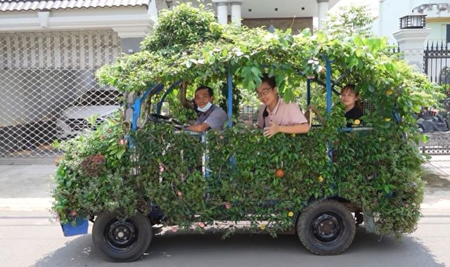 Một ông chú ở Tây Ninh đã sáng tạo và sử dụng chiếc 'xe cây' trong hơn 10 năm, mặc dù có người sẵn sàng trả 500 triệu đồng nhưng ông vẫn quyết định không bán - Ảnh 1.