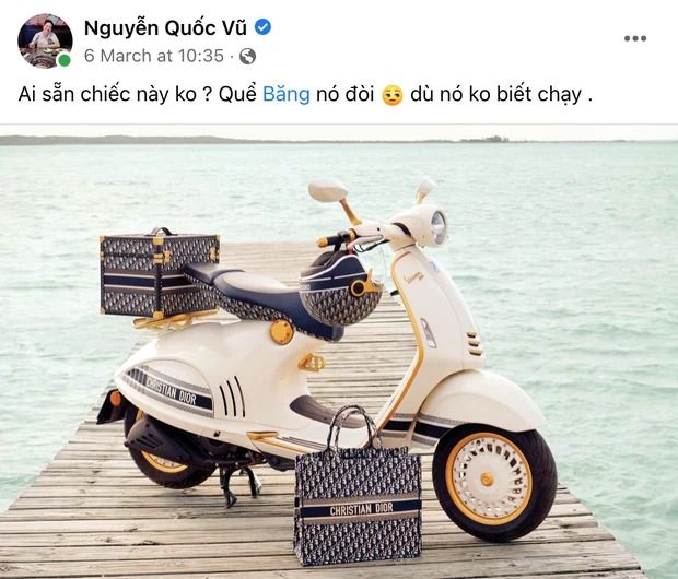 Ngạc nhiên với cách Đoàn Di Băng sử dụng hộp phụ kiện đi kèm xe Vespa Dior: Đặt vào nhà vệ sinh để đựng khăn lau tay! - Ảnh 2.