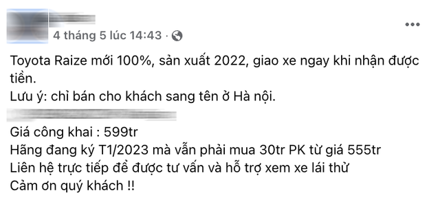 Toyota Raize gây sốt, dân buôn găm xe bán gần 600 triệu đồng ngang Kia Seltos vẫn 'cháy hàng' - Ảnh 1.