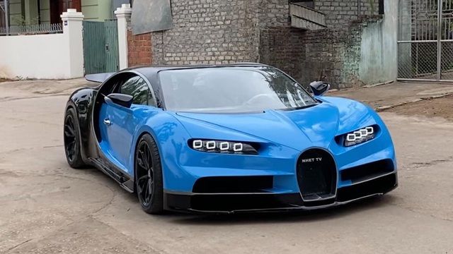 Bugatti Chiron tự chế trị giá tiền tỷ của nhóm bạn trẻ Quảng Ninh nâng cấp: Màu mới, mâm phay, đọ dáng với Kia Cerato để thấy kích thước khủng - Ảnh 4.