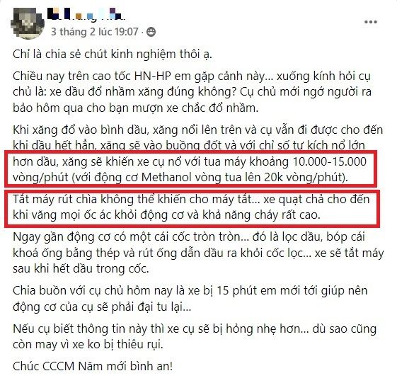 Trong cuộc tranh cãi đầu năm về vụ xe ô tô cháy do đổ nhầm dầu thay vì xăng, một kỹ sư ô tô đã tiết lộ cách giải quyết - Hình ảnh 2.