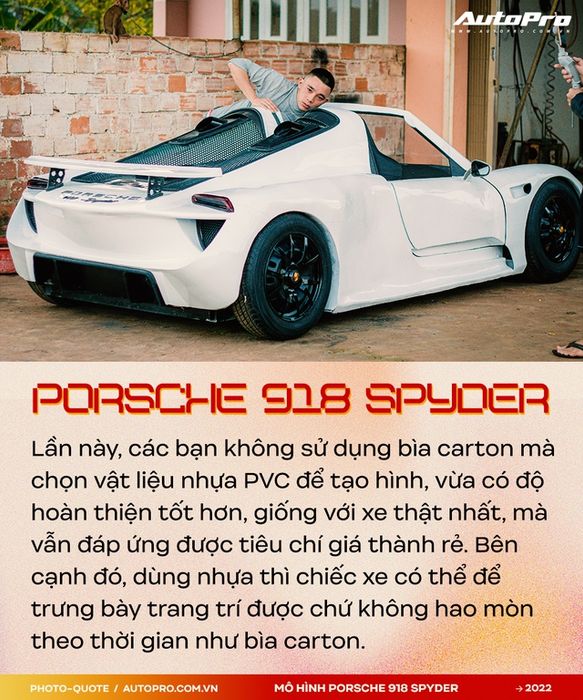 Cặp đôi thanh niên 9X ở vùng Tây Nguyên tạo ra mô hình của Porsche 918 Spyder đã thu hút sự ngưỡng mộ của Supercar Blondie: 'Chúng tôi sẽ tiếp tục thách thức để khiến bạn bè quốc tế phải trầm trồ' - Ảnh 5.