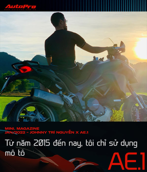 Johnny Trí Nguyễn đã chia sẻ niềm đam mê của mình với Ducati trong suốt 10 năm và mong muốn tạo ra chiếc xe ba bánh độc nhất tại Việt Nam.