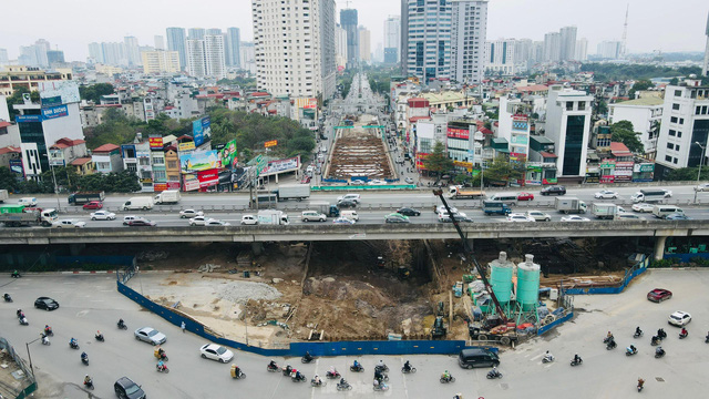 Tổng quan về tiến độ xây dựng dự án hầm chui trị giá 700 tỷ đồng tại Hà Nội - Ảnh 1.