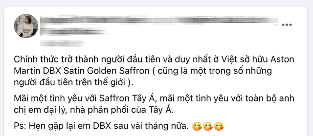 Nữ chủ doanh nghiệp mỹ phẩm ở Hà Nội đầu tư 16 tỷ đồng mua Aston Martin DBX độc đáo nhất Việt Nam - Ảnh 1.