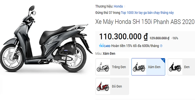 Honda SH tiếp tục giảm giá, SH Mode và Vision bay tiền triệu - Ảnh 1.