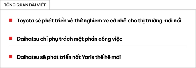 Toyota sẽ tự mình sản xuất các mẫu xe nhỏ cho thị trường Đông Nam Á: Daihatsu bị thu hẹp vai trò chỉ phụ trách Yaris thế hệ mới - Ảnh 1.