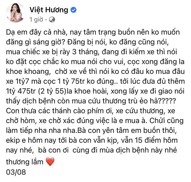 Ông Đoàn Ngọc Hải nhận xe cứu thương trị giá 2,55 tỷ đồng, NS Việt Hương phải lên tiếng cực căng vì bị chỉ trích nặng nề - Ảnh 2.