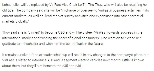 Việc ông Michael Lohscheller rời ghế nóng của VinFast chỉ sau 5 tháng đã gây ra nhiều tranh cãi. 