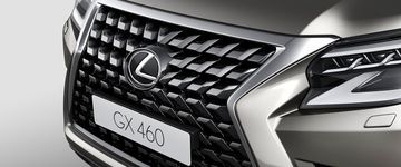 Thiết kế lưới tản nhiệt đen hình con lạc đà cùng các hoạ tiết 3D trên Lexus GX 460 2024