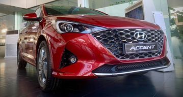 Đèn sương mù của Hyundai Accent 2023 được bao bọc bởi hốc gió tam giác