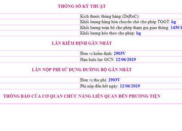 Không có thông tin phạt nguội