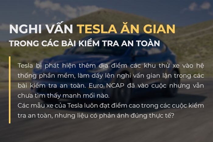 Bức ảnh minh họa về nghi vấn hãng xe điện lớn nhất thế giới gian lận trong bài kiểm tra an toàn, với kết quả 5 sao giả mạo.