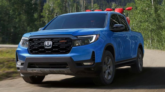 Honda Ridgeline 2024 ra mắt: Cập nhật nội thất, thêm phiên bản TrailSport mới 2024-honda-ridgeline-trailsport-exterior-front-quarter.jpg