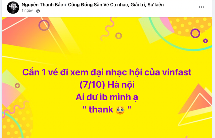 Vé tham gia buổi hòa nhạc lớn của Cộng đồng VinFast toàn cầu gây bão cộng đồng mạng