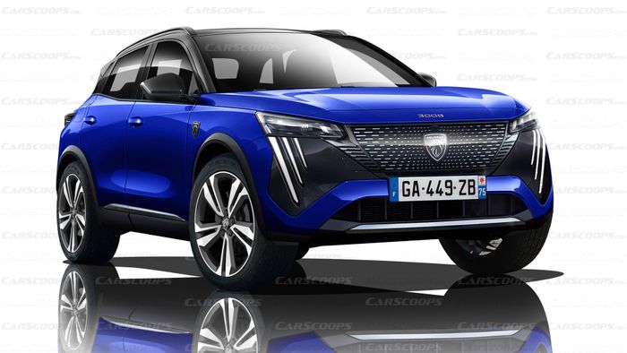 Xem trước thiết kế Peugeot 3008 2023: Đối thủ đáng chú ý của Mazda CX-5 carscoops-peugeot-3008-iii-rendering-blue.jpg