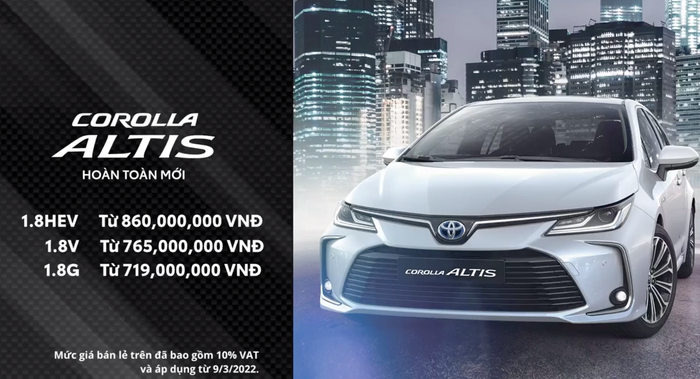 Toyota Corolla Altis 2022 ra mắt tại Việt Nam, giá khởi điểm 719 triệu đồng altis.png