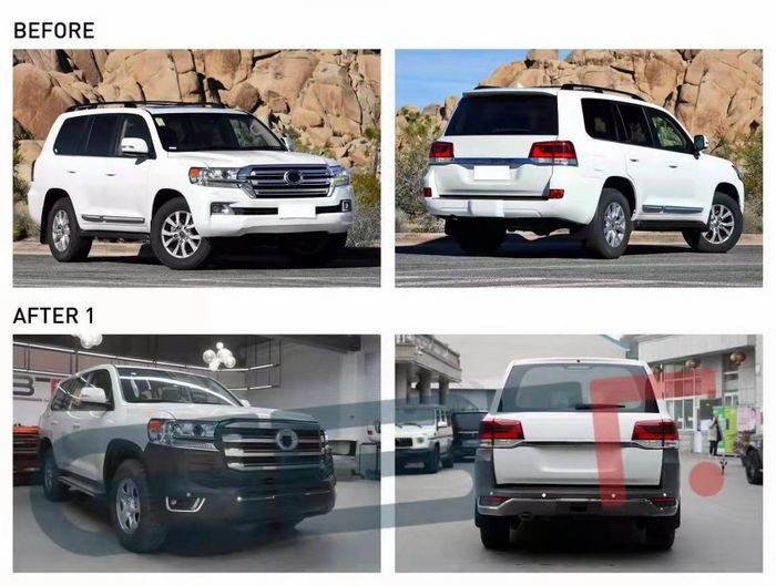 Bộ bodykit biến đổi Toyota Land Cruiser phiên bản cũ thành phiên bản mới năm 2022 với hình ảnh toyota-land-cruiser-200-to-300-3-1.jpg.