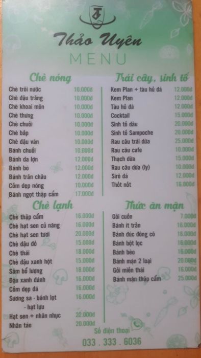 Hãy đến quán Chè Thảo Uyên để thưởng thức những món tráng miệng thơm ngon, béo ngậy lần thứ ba