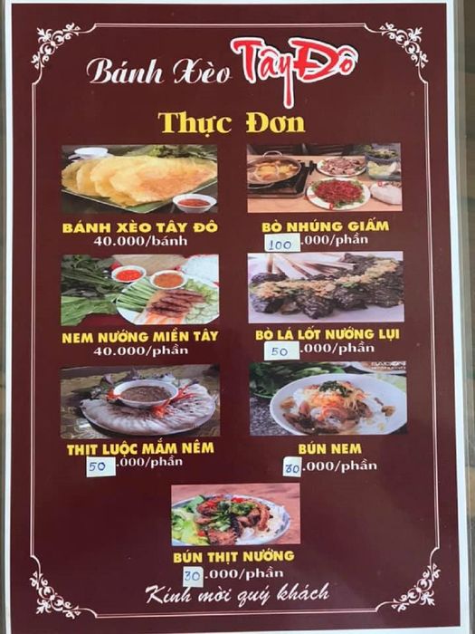 Đừng quên ghé thăm quán Bánh xèo Tây Đô nổi tiếng tại Bảo Lộc 3