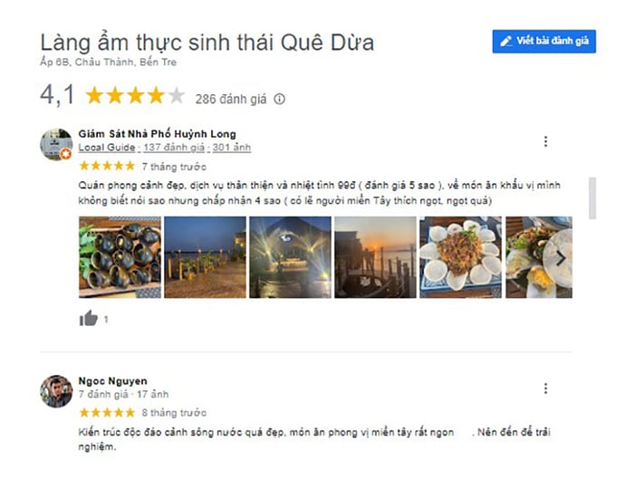 Thưởng thức đặc sản truyền thống tại làng sinh thái ẩm thực Quê Dừa Bến Tre.