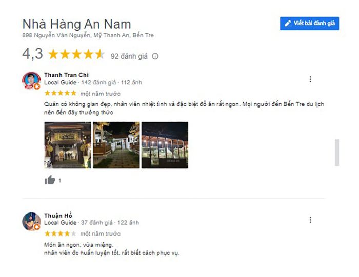 Trải nghiệm hương vị Đông Tây độc đáo tại Nhà Hàng An Nam Bến Tre