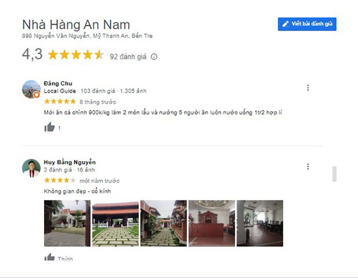 Thưởng thức ẩm thực Đông Tây đặc sắc tại Nhà Hàng An Nam Bến Tre