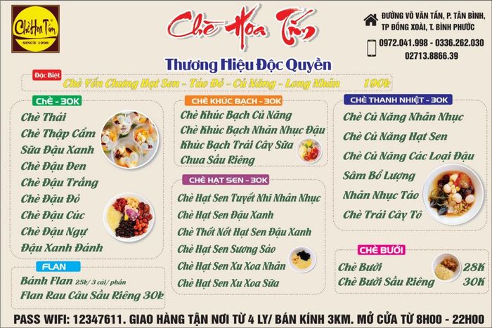 Chè Hoa Tím để lại ấn tượng sâu sắc với hương vị khó quên