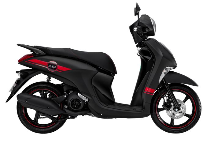 Yamaha Janus phiên bản giới hạn với 4 màu hoàn toàn mới, giá không thay đổi. Hình ảnh Yamaha Janus màu đen mờ.