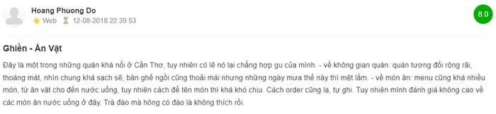 Quán Ghiền Ăn Vặt Cần Thơ vẫn là điểm đến lý tưởng cho buổi chiều tối 14