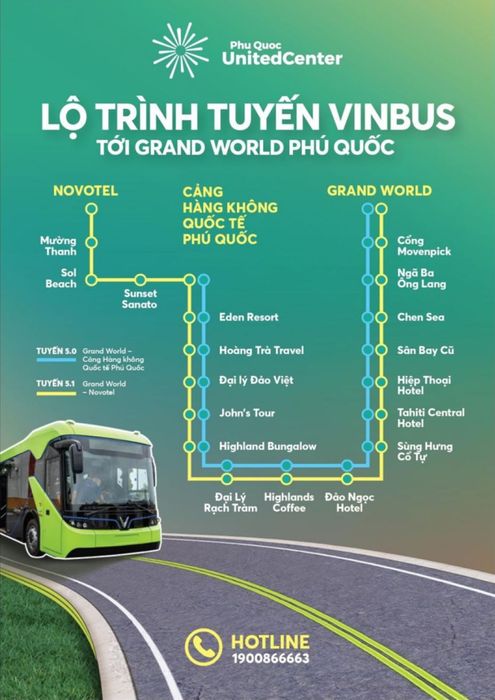 Lịch trình của Vinbus Phú Quốc