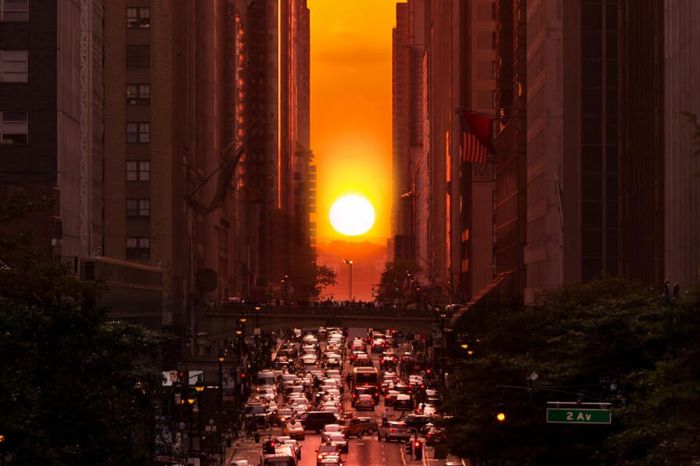 Thưởng thức sự kiện hoàng hôn Manhattanhenge đẹp độc đáo 2