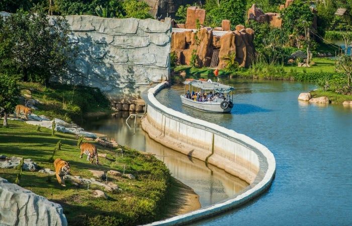 Trải nghiệm ngồi thuyền ngắm thế giới động vật hoang dã tại Vinpearl River Safari