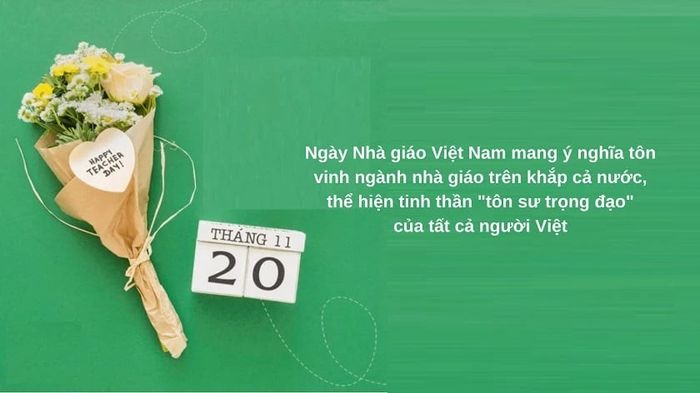 Đặc biệt ý nghĩa của ngày 20/11