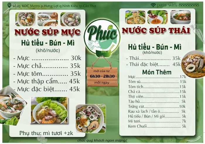 Khám phá quán Hủ tiếu mực Phúc, một điểm đến không thể bỏ qua khi đến Cần Thơ.